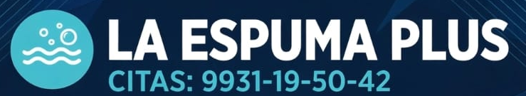 LA ESPUMA PLUS, logotipo y número para citas